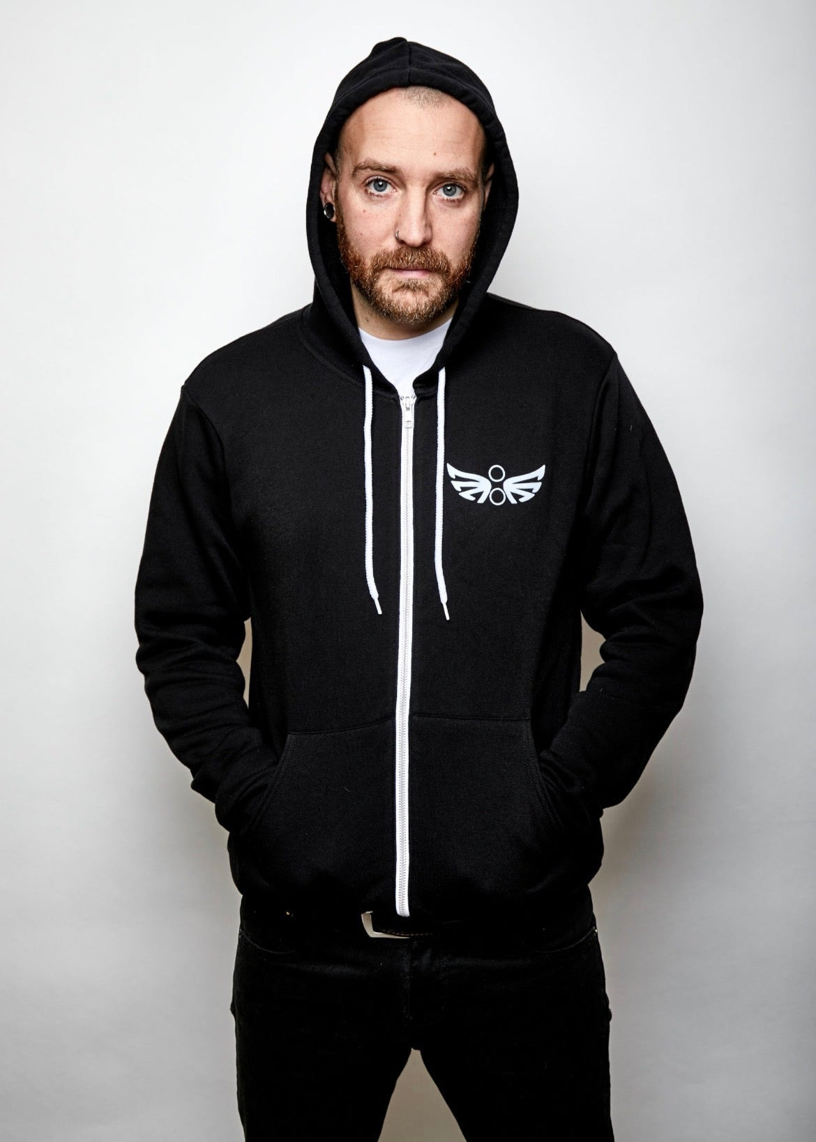 Wings logo zip-up hood