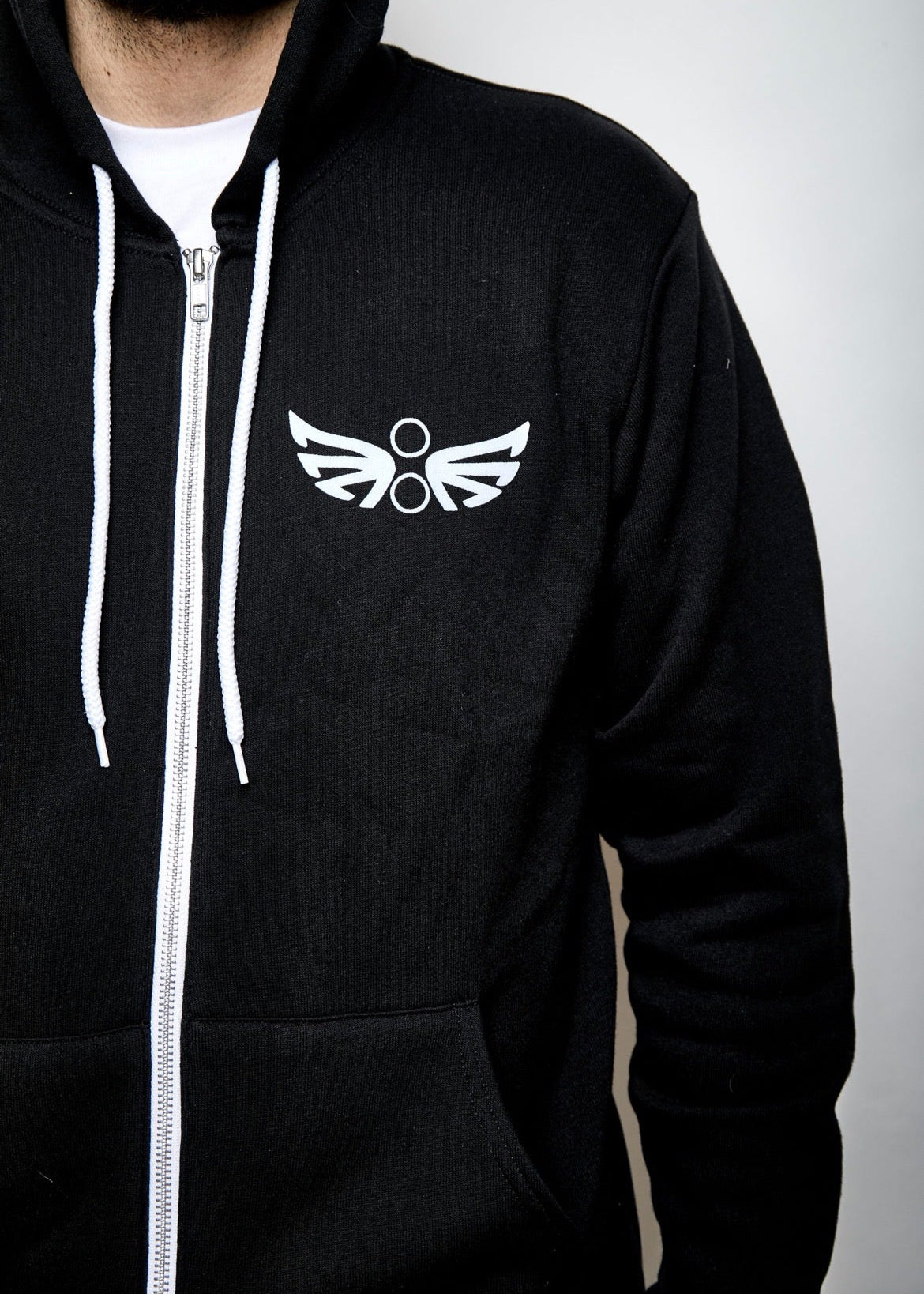 Wings logo zip-up hood