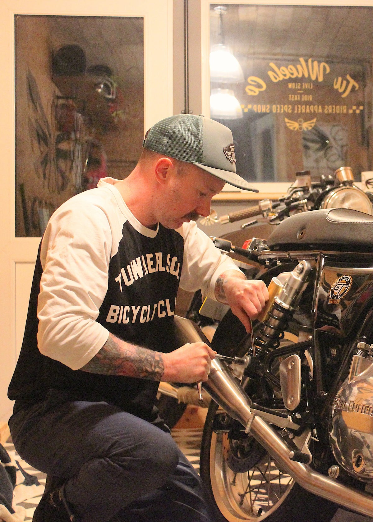 Bicycle club -  Long sleeve baseball tee